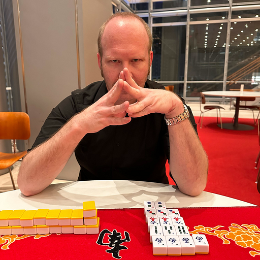 Michael Kane at the mahjong table